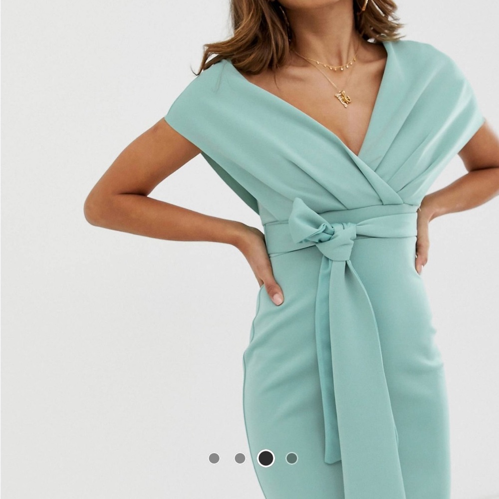 ASOS Mint Blue Wrap Dress